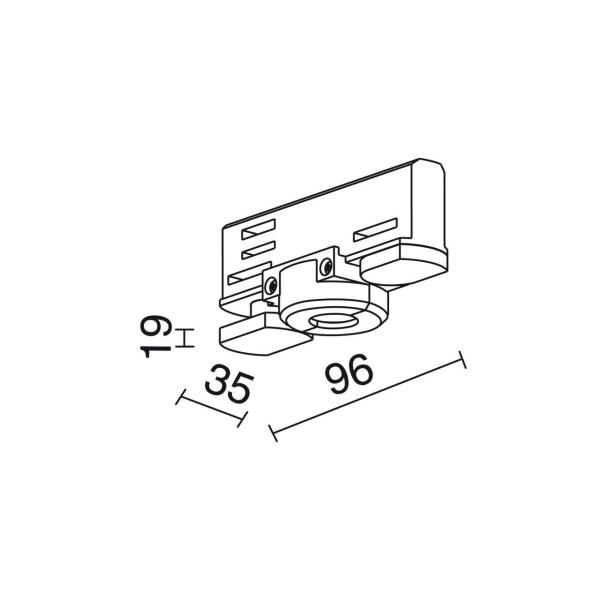 ADAPTADOR CARRIL EUTRAC 3E BLANCO