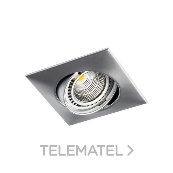 SPOT CUADRADO ARO BASCULANTE MR16 50W GU5.3 CROMO MATE