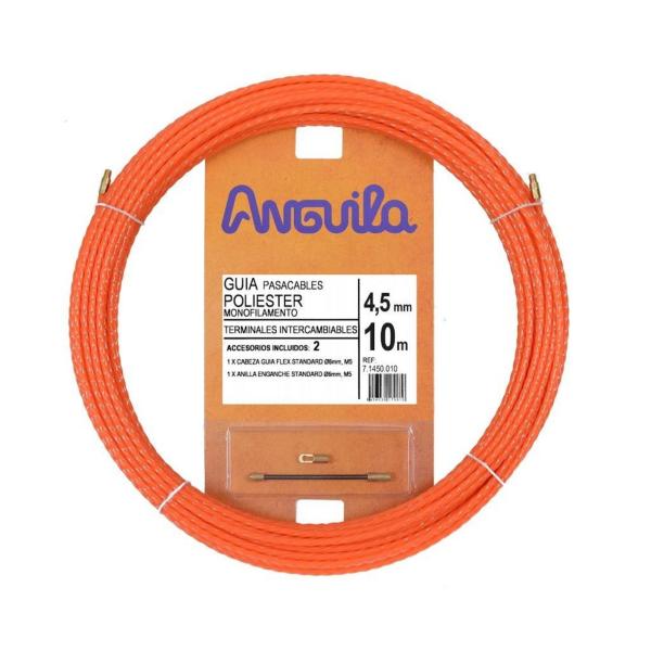 PASACABLES POLIÉSTER TRENZA MONOFILAMENTO DIÁMETRO 4,5mm 10m NARANJA