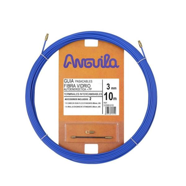 PASACABLES FIBRA AUTOENERGÉTICA 3mm 40m AZUL