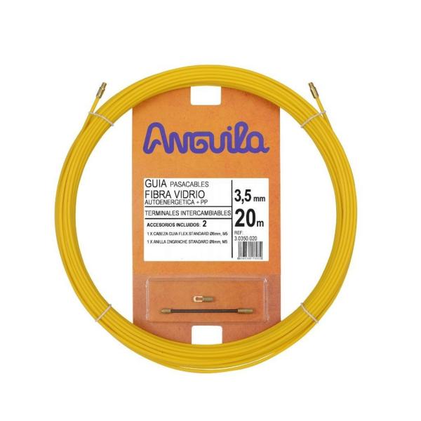 PASACABLES FIBRA AUTOENERGÉTICA 3,5mm 20m AMARILLO