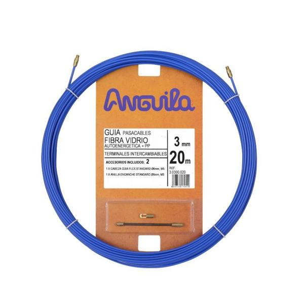 PASACABLES FIBRA AUTOENERGÉTICA 3mm 20m AZUL