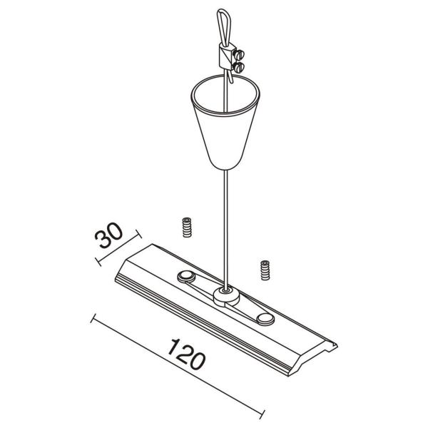 KIT DE SUSPENSION 2 METROS TRACK BLANCO