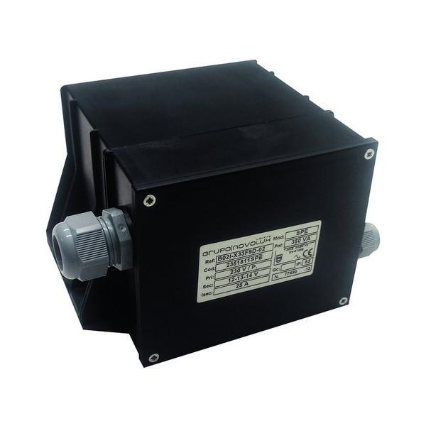 TRANSFORMADOR 12V CORRIENTE ALTERNA 350W IP65 NEGRO