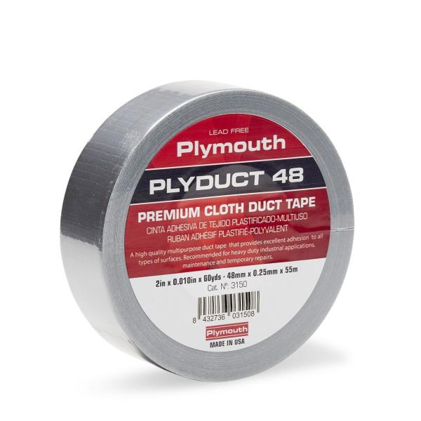 CINTA AMERICANA MULTIUSO PLYDUCT 48 55mx50mmx0,25mm TEJIDO IMPERMEABLE GRIS