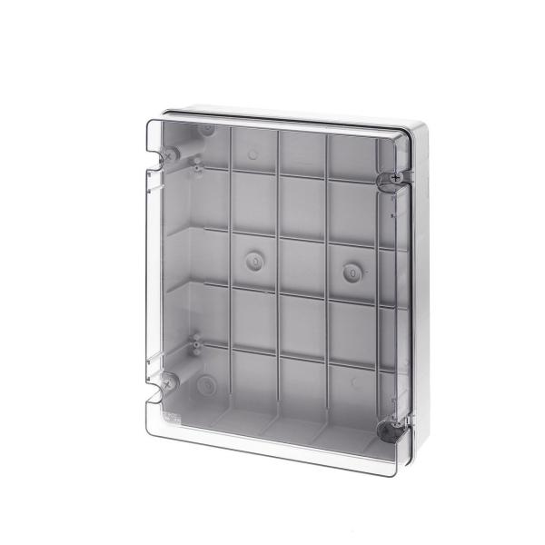 CAJA SUPERFICIE CON TAPA TRANSPARENTE IP65 380x300x120