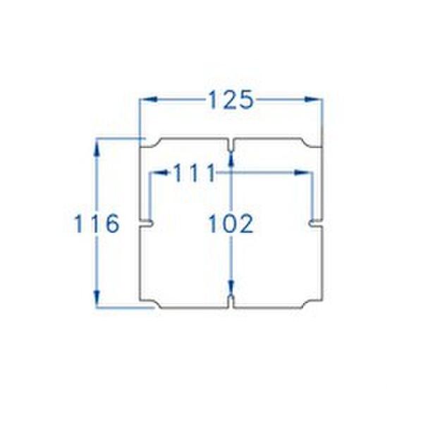 PLACA INTERIOR METÁLICA 125x115 PARA CAJA 150x140