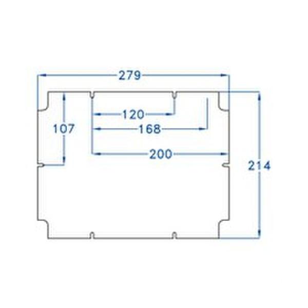 PLACA INTERIOR METÁLICA 280x215 PARA CAJA 310x240