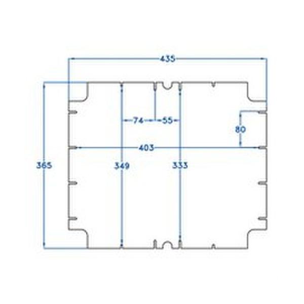 PLACA INTERIOR METÁLICA 440x360 PARA CAJA 460x380