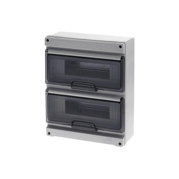 ARMARIO SUPERFICIE 12-24 MDULOS IP65 GRIS PUERTA HORIZONTAL