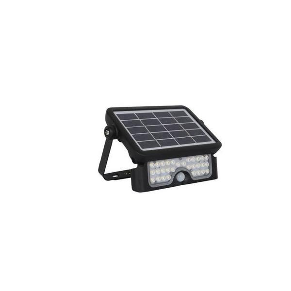 PROYECTOR SOLAR 5W 500lm 4000K ÁNGULO DE DETECCIÓN 120º NEGRO