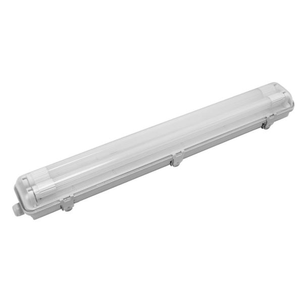 PANTALLA IP65 CABLEADA PARA TUBO LED 2x9W 665x95x84 6 CLIPS