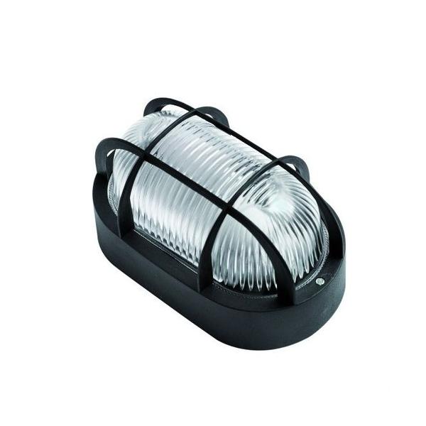 APLIQUE ESTANCO OVAL 60W E27 NEGRO