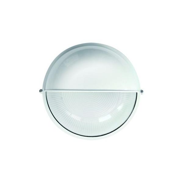 APLIQUE ESTANCO ALUMINIO REDONDO CON PROTECTOR 100W IP54 BLANCO