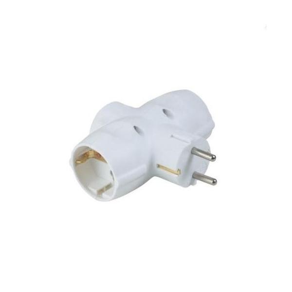 ADAPTADOR BIPOLAR BLANCO TRIPLE DERIVACIÓN BOLSA