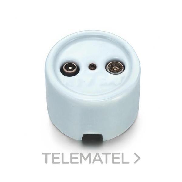 TOMA ÚNICA RTV-SAT PORCELANA COTTON