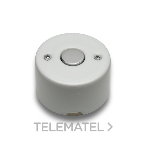 PULSADOR DO 33 10A 250V 24V DC PORCELANA BLANCO / CROMO