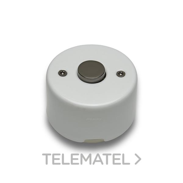 PULSADOR DO 33 10A 250V 24V DC PORCELANA BLANCO / NÍQUEL NEGRO