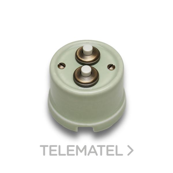 DOBLE PULSADOR 10A 250V 24V DC PORCELANA VERT ILLE