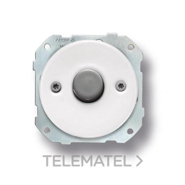 PULSADOR DO 34 10A 250V 24V DC PORCELANA BLANCO / NÍQUEL NEGRO