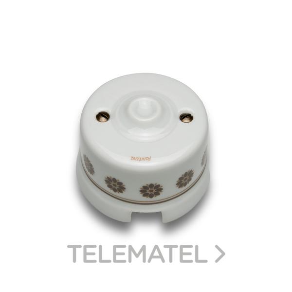 TAPA CIEGA PORCELANA MARRÓN / ORO