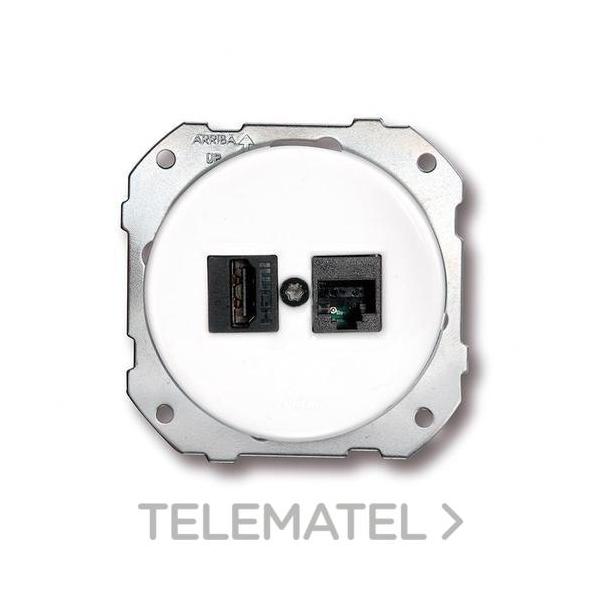 TOMA HDMI + RJ45 DO 34 PORCELANA BLANCO
