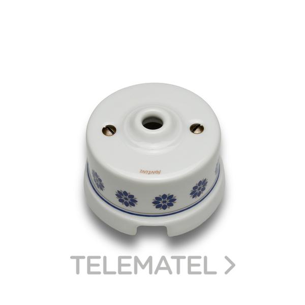 SALIDA DE CABLES PORCELANA AZUL / PLATA