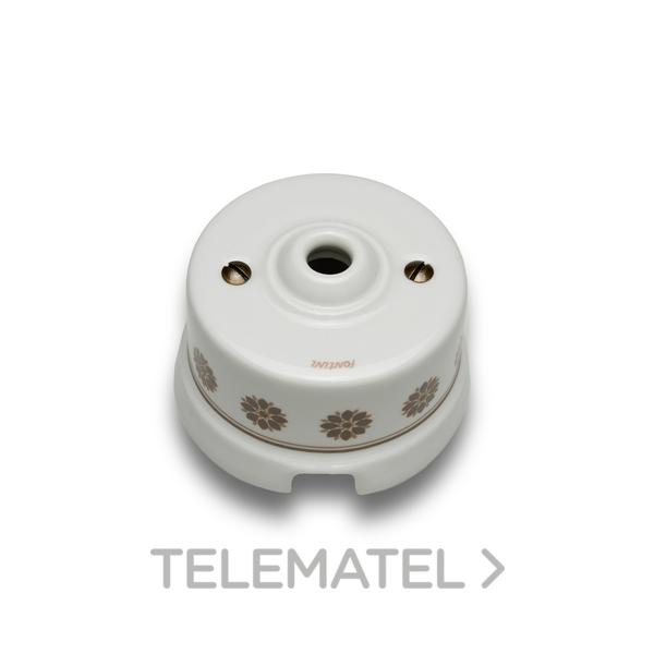 SALIDA DE CABLES PORCELANA MARRÓN / ORO