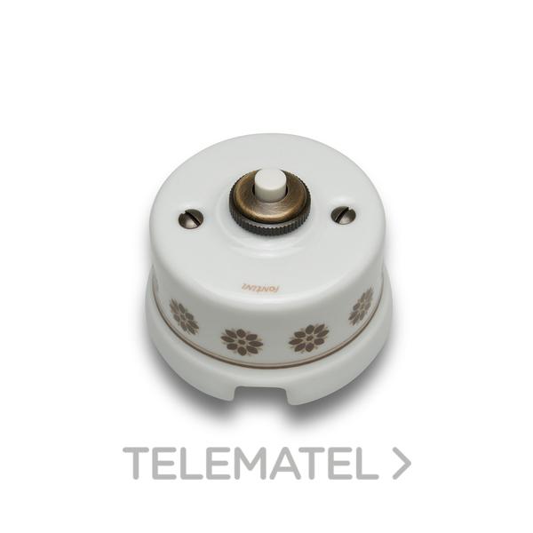 PULSADOR 10AX 250V 24V DC PORCELANA MARRÓN / ORO