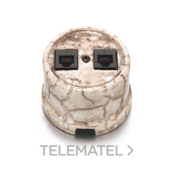 TOMA RJ45 APANTALLADA CATEGORÍA 6A PORCELANA REGGIA