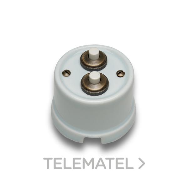 DOBLE PULSADOR 10A 250V 24V DC PORCELANA COTTON
