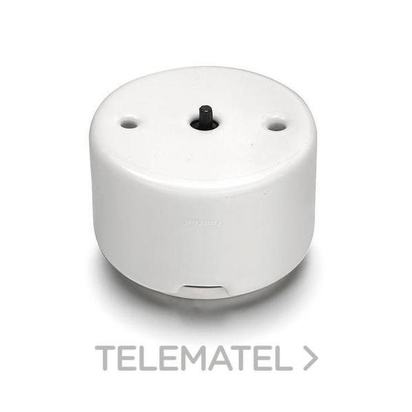 DOBLE PULSADOR ROTATIVO DO 10AX 250V SIN MANECILLA PORCELANA BLANCO