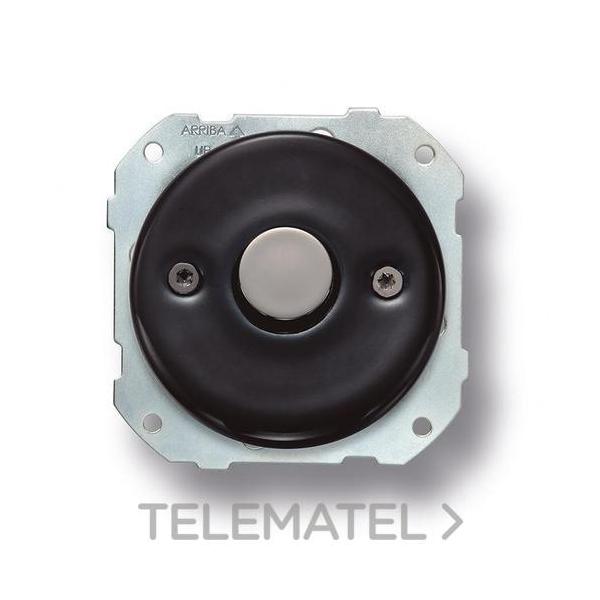 PULSADOR DO 34 10A 250V 24V DC PORCELANA NEGRO / NÍQUEL NEGRO