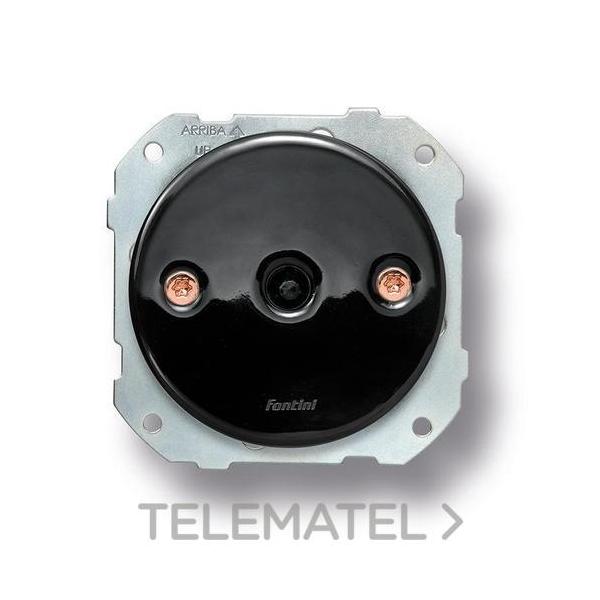 MECANISMO 2P 10A 250V SIN MANECILLAS PORCELANA NEGRO / COBRE