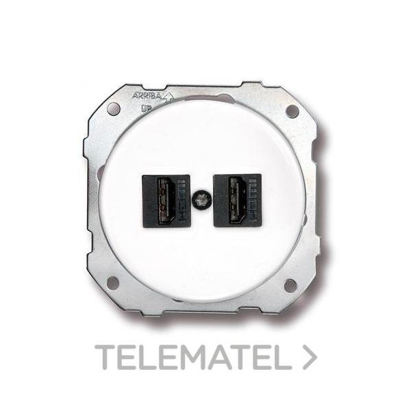 TOMA DOBLE HDMI DO 34 PORCELANA BLANCO