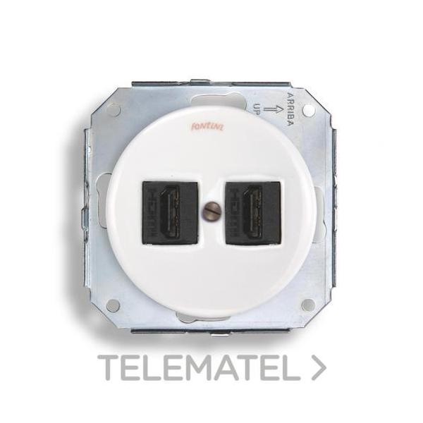 TOMA DOBLE HDMI DO 31 PORCELANA BLANCO