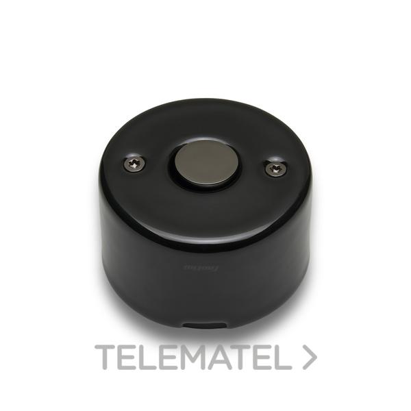 PULSADOR DO 33 10A 250V 24V DC PORCELANA NEGRO / NÍQUEL NEGRO