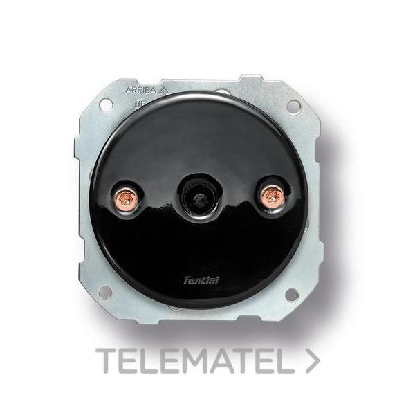 MECANISMO DOBLE CONMUTADOR 10A 250V SIN MANECILLAS PORCELANA NEGRO / COBRE