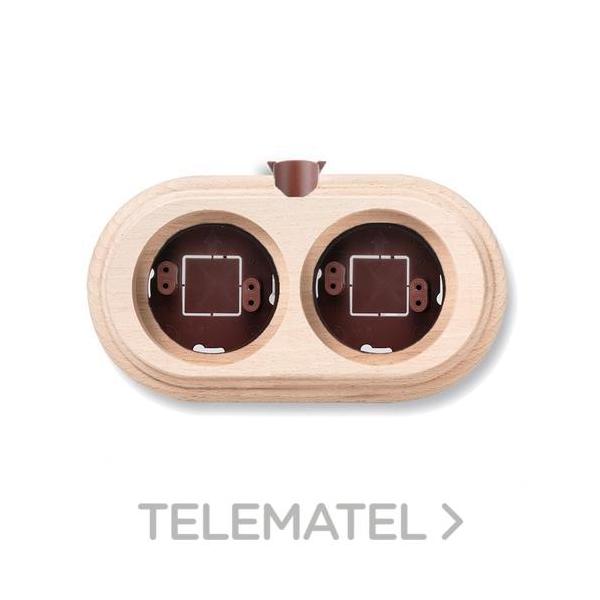 PEANA INSTALACIÓN 2 ELEMENTOS 1 ENTRADA HORIZONTAL HAYA NATURAL