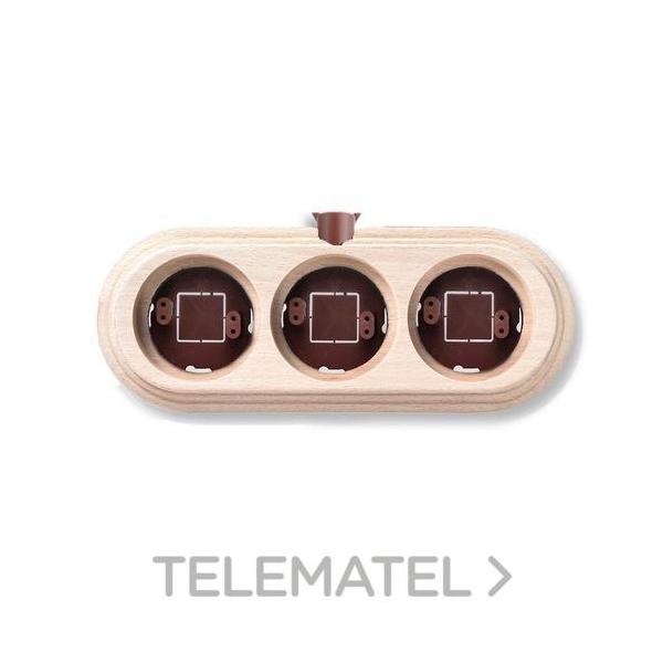 PEANA INSTALACIÓN 3 ELEMENTOS 1 ENTRADA HORIZONTAL HAYA NATURAL