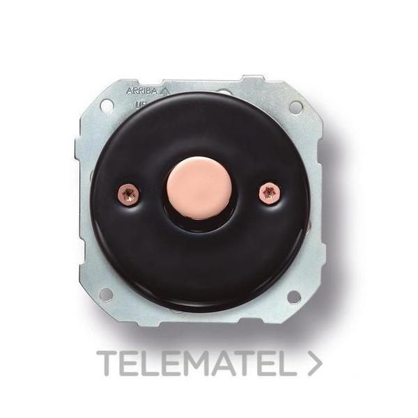 PULSADOR DO 34 10A 250V 24V DC PORCELANA NEGRO / COBRE