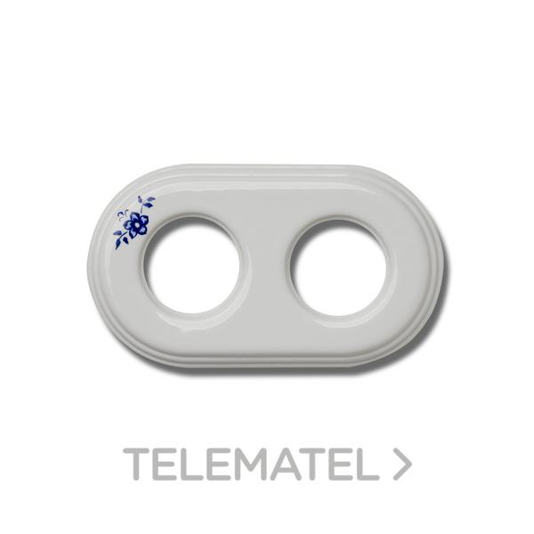 MARCO 2 ELEMENTOS PORCELANA DECOR AZUL
