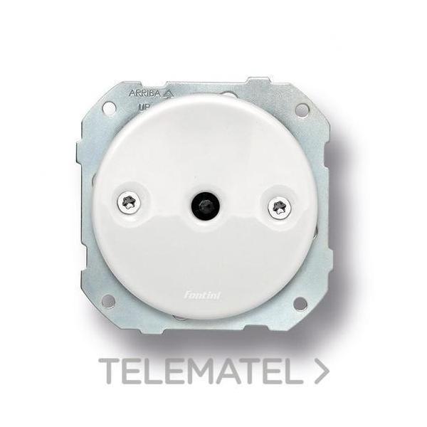 MECANISMO DOBLE PULSADOR ROTATIVO 10A 250V PORCELANA BLANCO / CROMO