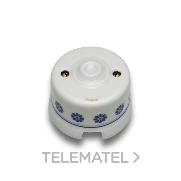 TAPA CIEGA PORCELANA AZUL / PLATA