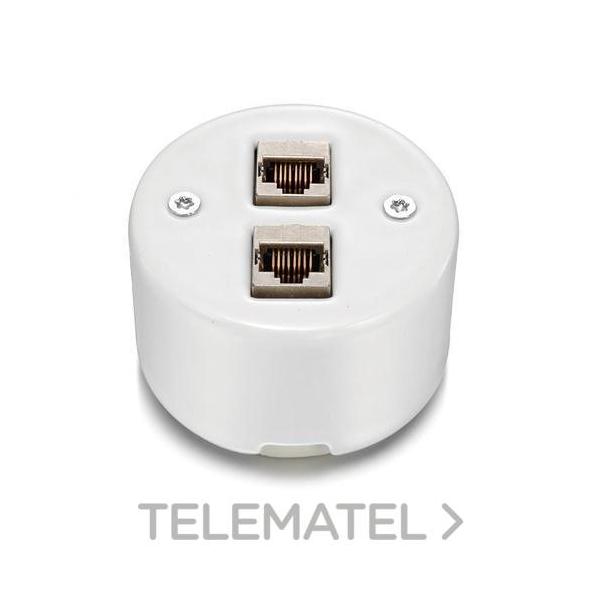 TOMA RJ45 DO 33 APANTALLADA CATEGORÍA 6A PORCELANA BLANCO
