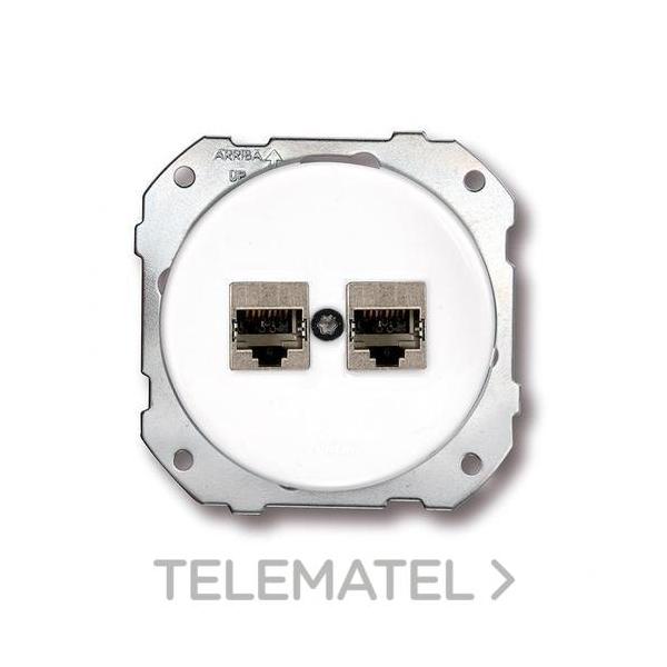 TOMA RJ45 DO 34 APANTALLADA CATEGORÍA 6A PORCELANA BLANCO