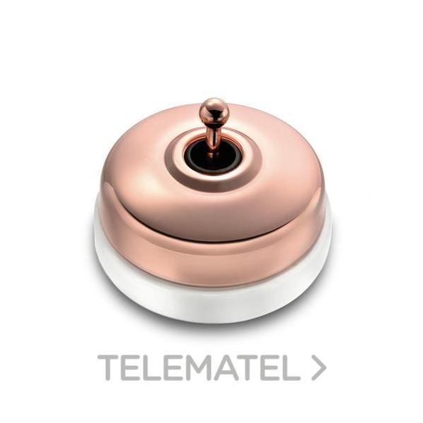 CRUZAMIENTO 10AX 250V METAL / PORCELANA COBRE / BLANCO SIN PASO