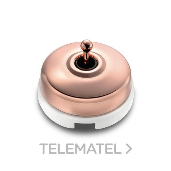 CRUZAMIENTO 10AX 250V METAL / PORCELANA COBRE / BLANCO CON PASO