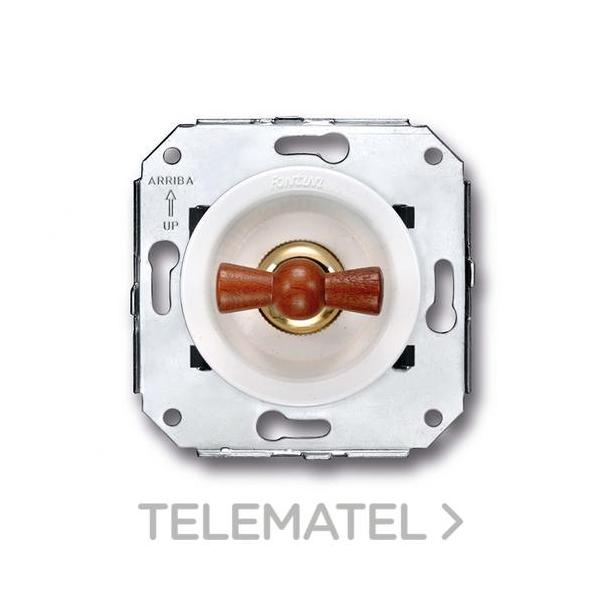 DOBLE INTERRUPTOR VENEZIA 10A 250V MADERA BLANCO (PACK)