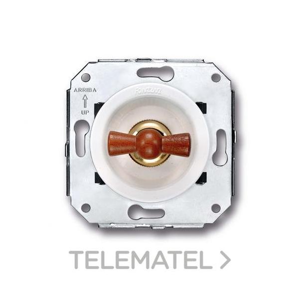 DOBLE CONMUTADOR VENEZIA 10A 250V MADERA BLANCO (PACK)